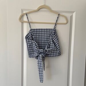 Brandy Melville Blue Gingham Women's Top